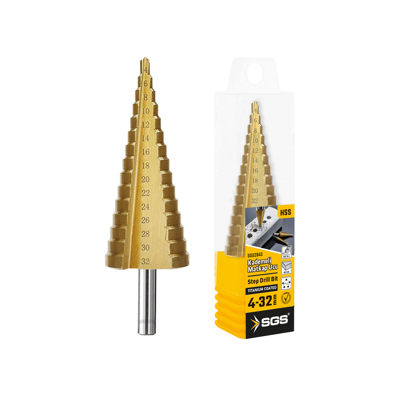 HSS KADEMELİ MATKAP UCU 4-32 MM